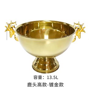 Grande Secchiello Refrigerante per Bevande in Acciaio Inossidabile, Secchiello per Ghiaccio, Refrigeratore per Bevande da Festa, per Champagne, Vino, Birra, Contenitori Metallici per Bevande - Product Image 6