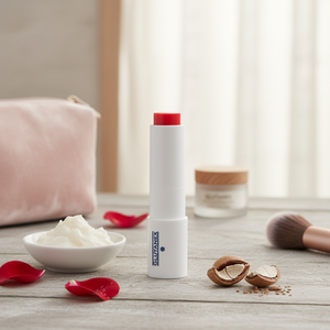 Pink Lipstick Glutanex <b>Lip</b> Glow Moisturizing Solid Shea Butter Balm Soft Scarlet - Product Image 3