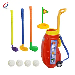 Chengji आउटडोर खेल खिलौने आइटम बच्चों गोल्फ सेट खिलौना बच्चा गोल्फ की गेंद खेल खेलने प्लास्टिक गोल्फ क्लब सेट खिलौना