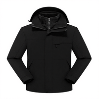 Veste bomber à capuche réversible en polaire unisexe personnalisée pour l'hiver, 3 en 1, teinte unie, imperméable, coupe-vent, softshell pour l'extérieur