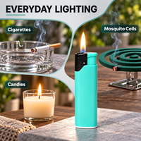 Briquet jetable en plastique uni avec sécurité enfant et impression personnalisée pour cadeaux promotionnels en magasin et événements