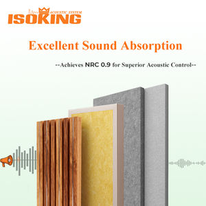 ISOKING 1 "2" d'épaisseur panneau <span class=keywords><strong>acoustique</strong></span> en laine de roche face tissu dalles d'isolation phonique en laine minérale pour métro, aéroport - Product Image 3