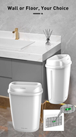 ODM Poubelle murale ou autonome 32 Lt grande capacité Variété Poubelles Intérieur Extérieur Efficace Poubelle Prix d'usine