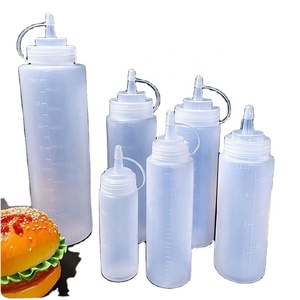 Empty Refillable Sauce Condiment <b>Squeeze</b> <b>Bottles</b> 250ml Plastic BBQ Ketchup <b>Bottle</b> With Needle Tip - Product Image 5