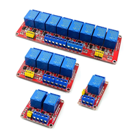 Module de relais 1/2/4/6/8 canaux 5V 12V 24V avec isolation optocoupleur et déclenchement niveau haut/bas pour MCU