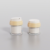 Bouteilles à pompe sans air de 50ml en plastique PET PP ABS de luxe Bocal sous vide pour sérum, crème pour le visage, toner, soins de la peau Emballage cosmétique Logo personnalisé