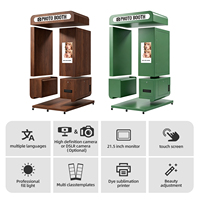 Montage facile, installation en 30 minutes avec armoire pour imprimante, caméra, machine photomaton portable, photomaton personnalisable en couleur