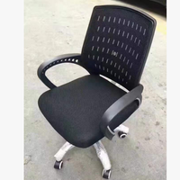 Chaise de bureau exécutive ergonomique de qualité supérieure à dossier mi-haut, accoudoirs réglables, design minimaliste, structure en acier convertible pour chambre à coucher
