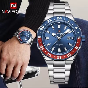 Montre classique à quartz NAVIFORCE 9249, calendrier, lumière nocturne, étanche, bracelet en acier, montre de luxe pour hommes d'affaires, Reloj Hombre - Product Image 3