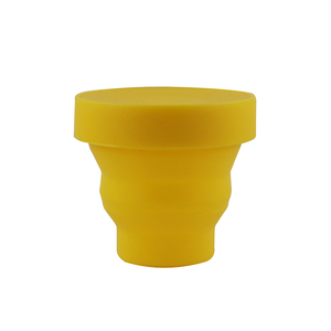 Gobelet d'eau pliable en silicone réutilisable imprimé sur mesure, gobelet à café biodégradable pour le camping avec couvercle - Product Image 5