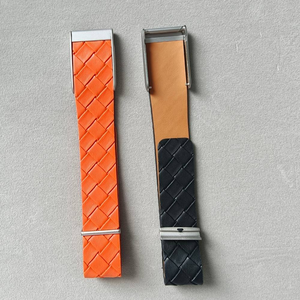 Bracelet de montre en cuir véritable à motif tissé personnalisé, respirant, bracelet de remplacement pour tracker Whoop 5.0 MG - Product Image 6