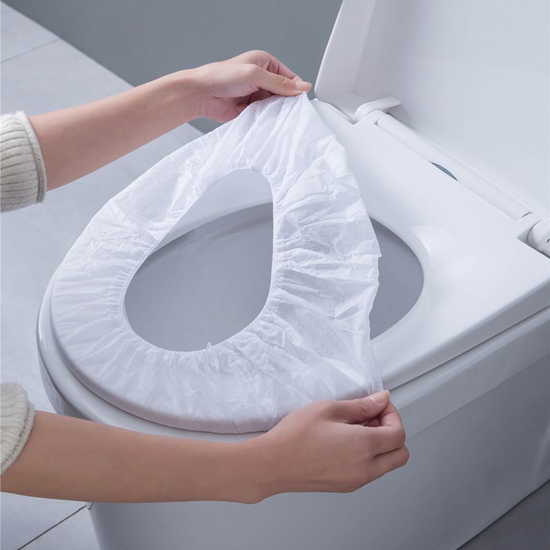 50x Disposable Waterproof Toilet Seat Covers Hygienic Plastic Paper
