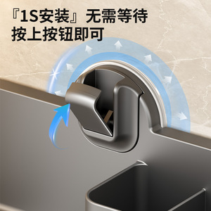 ที่วางไดร์เป่าผมแบบติดผนัง ไม่ต้องเจาะ สำหรับรุ่น Leifen Dyson Xiaomi สีเทากำมะถัน - Product Image 2