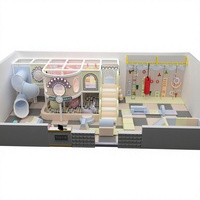Structure de jeu souple personnalisée Naughty Castle avec toboggans LED, jeux interactifs, équipement de terrain de jeu intérieur pour enfants destiné aux centres commerciaux