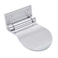 Repose-pieds de douche mural moderne en aluminium spatial, durable, antidérapant, pour salle de bain à domicile, disponible en noir et argent pour les hôtels