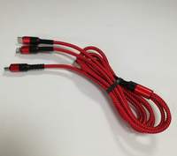 3in1 Type-C 3A Câble de données tressé en nylon à charge rapide Longueur 1.2M Convient à tous les types de téléphones mobiles Produits électroniques les plus vendus