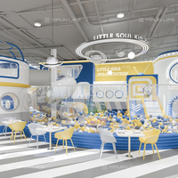Parque Infantil Interior Personalizado de Alta Calidad, Centro de Juegos Interactivo de Simulación, Piscina de Pelotas para Restaurantes, Uso Comercial, ISO9001