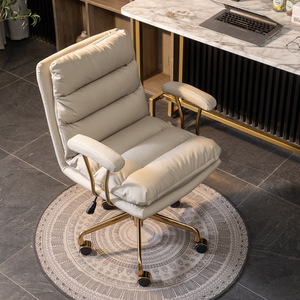 Executive Office <b>Chair</b> Genuine Leather High Back Rotating Comfortable Computer <b>Chair</b> For Home <b>Study</b> And Conference Room Use - Product Image 1