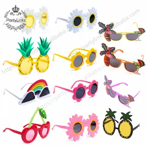 Hawaii Tropical Party Sunglasses Flamingo Hawaiian Luau Pool Beach Party Decoration Supplies Pineapple Funny Glasses