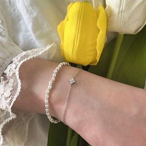 สร้อยข้อมือเกล็ดหิมะเงินแท้ S925 สำหรับผู้หญิง เพชรทรงกลมเจียระไนสวยงาม เครื่องประดับสวมใส่ได้ทุกวันอย่างสง่างาม - Product Image 1