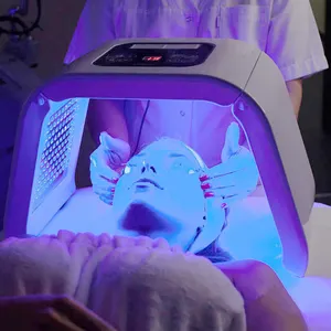 Nouvelle esthéticienne de soins du visage fournit un analyseur de peau 7 couleurs PDT LED thérapie par photons thérapie par lumière rouge PDT Machine