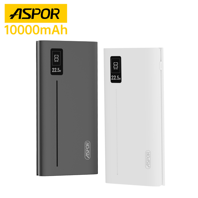 Aspor A335 High Quality 22.5W Pd QC3.0 Power Bank Removable Fast Charging Power Bank 10000mAh