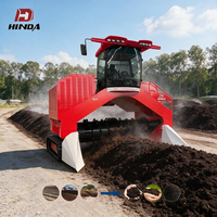 Machine à Compost Industrielle, Processeur d'Engrais à Base de Déchets Organiques, 3000m/h-5000m/h, Capacité de 50T, Acier au Manganèse Résistant à l'Usure