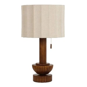 French Retro Style Wooden Table <b>Lamp</b> E27 <b>LED</b> <b>Light</b> Source For Bedroom Living Room Study - Product Image 4