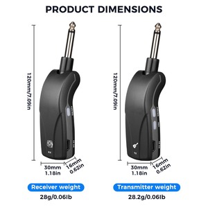 Sistema de Micrófono Inalámbrico Dinámico de Condensador con Conector XLR, Juego de Transmisor y Receptor, Batería Recargable Integrada - Product Image 2
