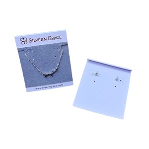 Sinh thái thân thiện trắng thẻ đồ trang sức bông tai vòng cổ vòng đeo tay tai vòng giấy hiển thị trang sức bao bì thẻ với biểu tượng tùy chỉnh - Product Image 5