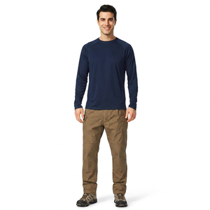T-shirt solide à manches courtes pour hommes avec logo personnalisé 100% tissu en coton respirant vente en gros - Product Image 1