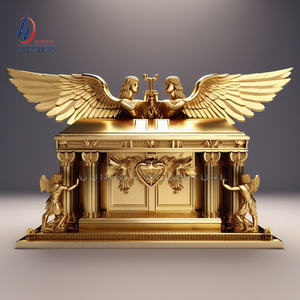 Candelabro Grande de Metal para Iglesia, Candelabro Religioso de Cobre para Casa Sagrada, Altar de Mármol, Tabernáculo de Bronce con Estatuas de Santos - Product Image 1