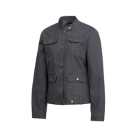 Blouson Bomber Rétro Multi-Poches Boutonné pour Femme, Coupe Ample, Col Montant, Fermeture Éclair, Style Décontracté Urbain