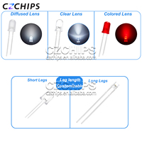 En gros Rouge Bleu Blanc Vert LED 5mm Leds Puce Diode pour Affichage