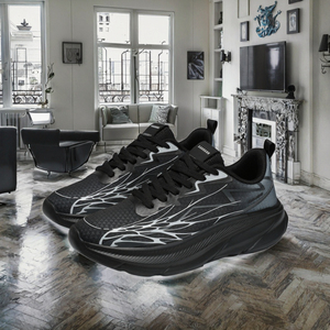 รองเท้ากีฬาลำลองแบบสปอร์ตสำหรับผู้ชายและผู้หญิง น้ำหนักเบา ระบายอากาศได้ดี ป้องกันกลิ่น พื้นรองเท้าด้านในทำจากวัสดุ EVA นุ่มสบาย ผูกเชือก กันลื่น - Product Image 3