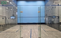Terrain de squash portable professionnel LDK, terrain de squash extérieur entièrement vitré, mini terrain de squash avec toit, à vendre