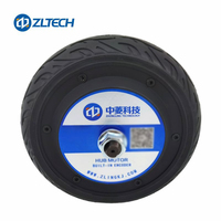 Qzltech — servomoteur électrique 6.5 pouces, 24V, 150W, 120kg, arbre à axe unique, double sans balais, encodeur AGV, roue DC, moteur pour la livraison de robot