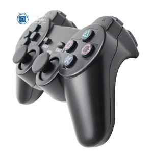 Kontroler Game PS2 Nirkabel 2.4G Tombol Transparan Motif Kepingan Salju Kontroler Getaran Ganda P2 Kontroler Game Grosir Pabrik