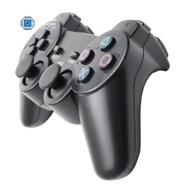 2.4G Wireless PS2 Game Controller Transparent Snowflake Button Dual Vibration Controller P2 Game Controller Factory Wholesale