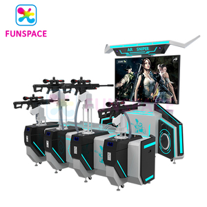 Funspace Factory – Équipement VR <span class=keywords><strong>en</strong></span> gros, simulateur de <span class=keywords><strong>jeu</strong></span> de tir interactif à 4 joueurs avec pistolet vidéo AR à monnayeur - Product Image 2