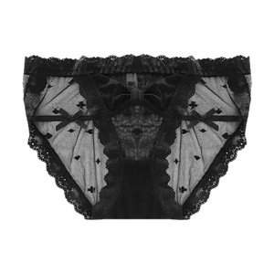 Culottes en dentelle violette pure et séduisante, taille mi-haute, sexy et transparentes, style japonais, féeriques. - Product Image 5