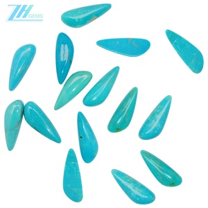Tự nhiên Turquoise màu xanh lá cây màu xanh hình dạng miễn phí-hình dạng kích thước 9*24 Mét Trọng lượng 1.3 gam Turquoise Cabochon làm khác nhau DIY ngoại vi - Product Image 5