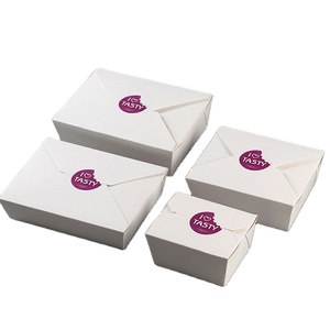 Custom Printed Disposable Kraft Paper Lunch Boxes for Food Takeaway
