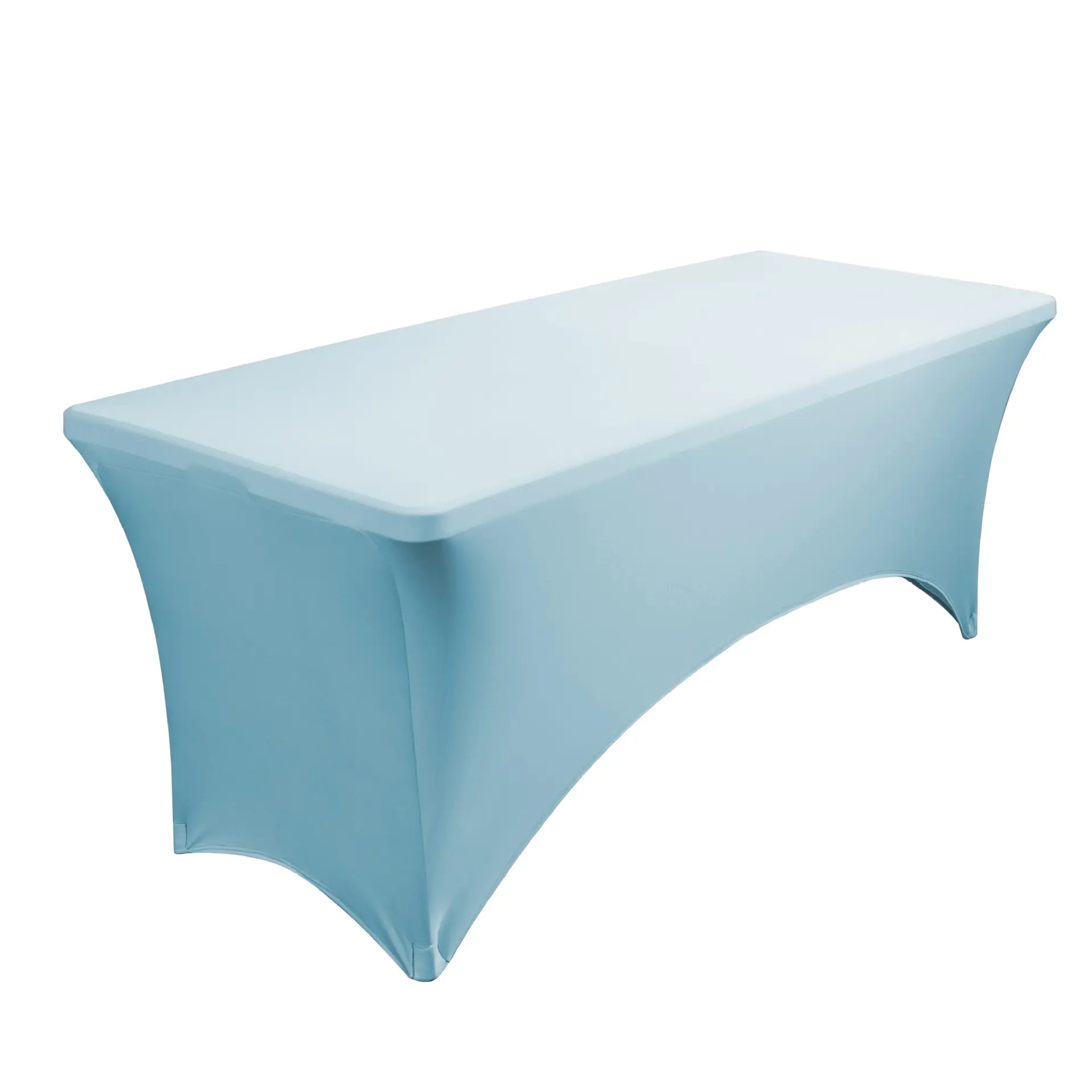 Housses de table ajustées pour tables à 6 pieds Housses de table en spandex bleu clair Vêtements de table de 6 pieds pour tables rectangulaires à 6 pieds
