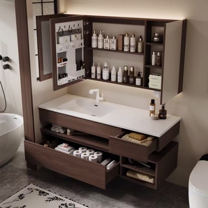 BALOM Custom Made Modern Bathroom <b>Cabinet</b> Large Capacity Wood Plywood Melamine MDF Vanity with OEM Factory Direct - Product Image 5