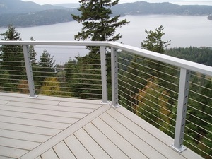 Rampe en câble d'acier inoxydable architectural avec combinaison de main courante en <span class=keywords><strong>bois</strong></span> pour <span class=keywords><strong>mezzanine</strong></span> et escalier de luxe - Product Image 6