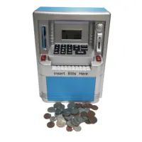 Alcancia eletronica novo design cofrinho de impressão digital, máquina bancária bateria operada brinquedo atm caixa de dinheiro