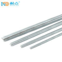 Hot Dip Galvanized Zinc Plated Flat Head Carbon Steel Threaded Bar DIN975 GB Metric Full Thread Stud Rod 80mm 90mm 150mm 1m