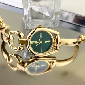 Montre Bracelet Vintage Femme Écologique à Cadran à Aiguilles Quartz, Boîtier 9mm, Cadran 28mm, en Alliage avec Bouton Décoratif - Product Image 2