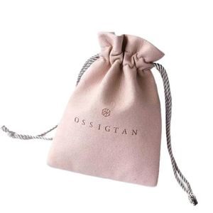 Bolsa de Microfibra con Cordón y Logotipo Personalizado, Bolsa de Embalaje para Joyería Pequeña, Bolsa de Regalo para Aretes y Collares para Festivales - Product Image 5